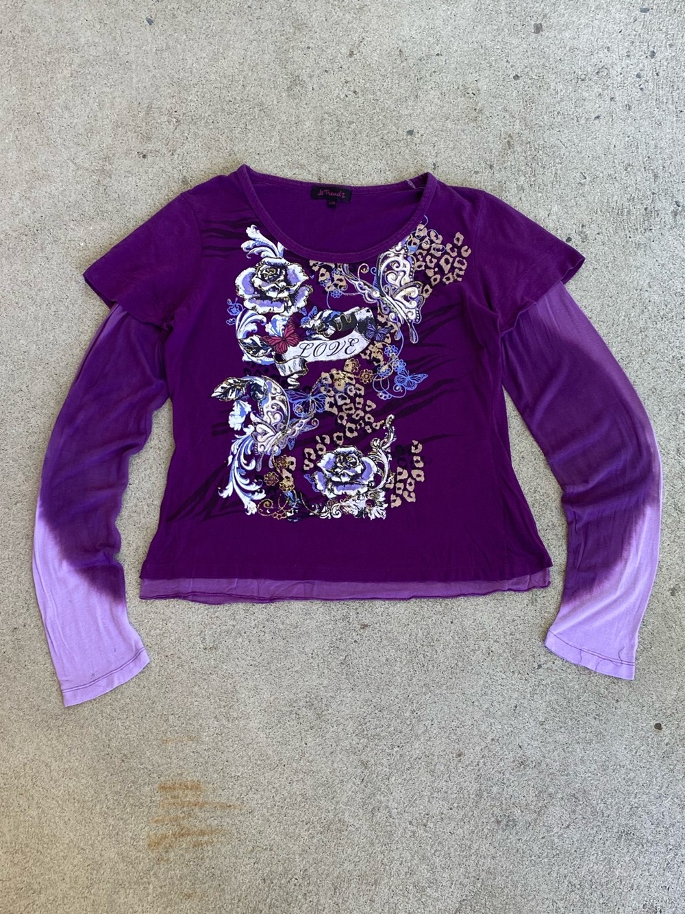 Y2k/Fairy Purple Layered Longsleeve Shirt